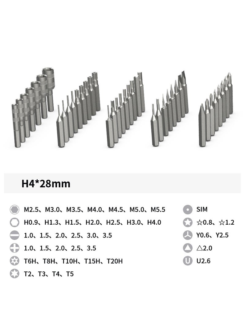 ProOne Screwdriver Set, 48 in 1 Mini Screwdriver, Magnetic Driver Bits Set, Set, S2 Alloy Steel Pocket Manual Screwdriver Tool Set, Repair Tool Kit - Aluminum Shell