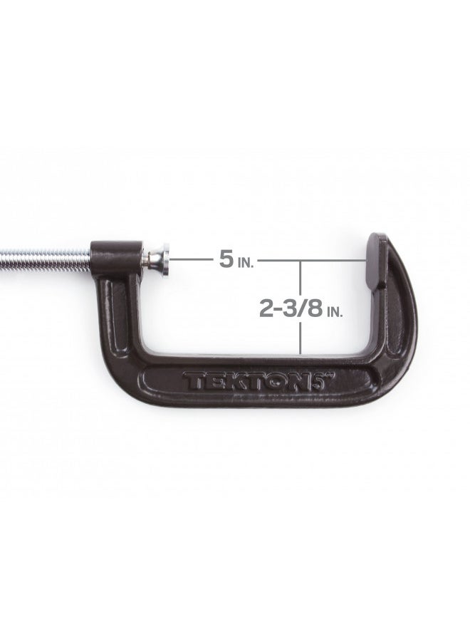 TEKTON 5 Inch Malleable Iron C-Clamp | 4022