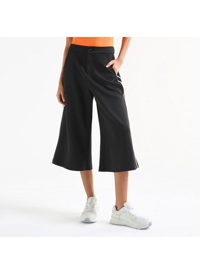 Solid Culottes with Pockets and Panel Detail