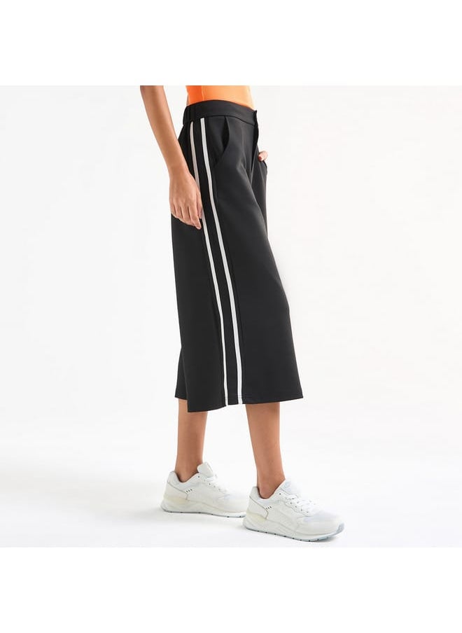 Solid Culottes with Pockets and Panel Detail