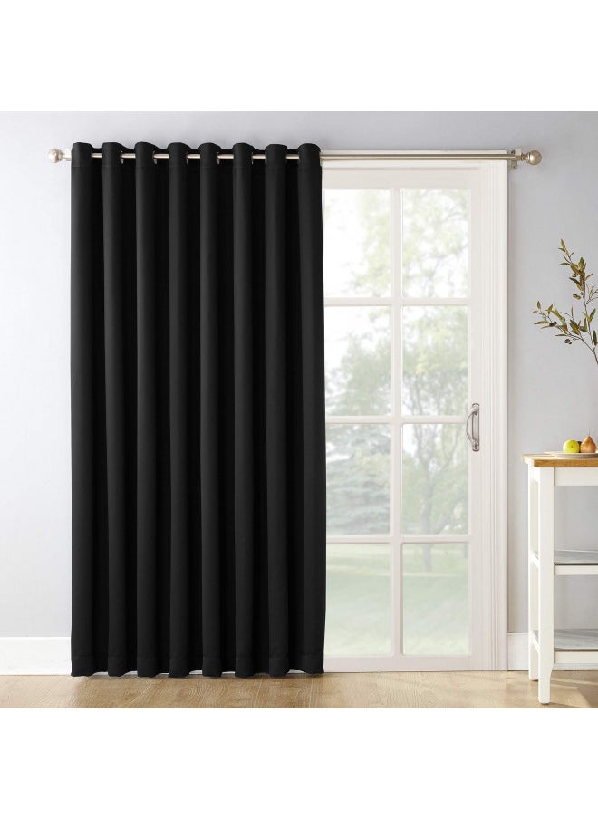 Sun Zero Easton Extra-Wide Blackout Grommet Sliding Patio Door Curtain Panel