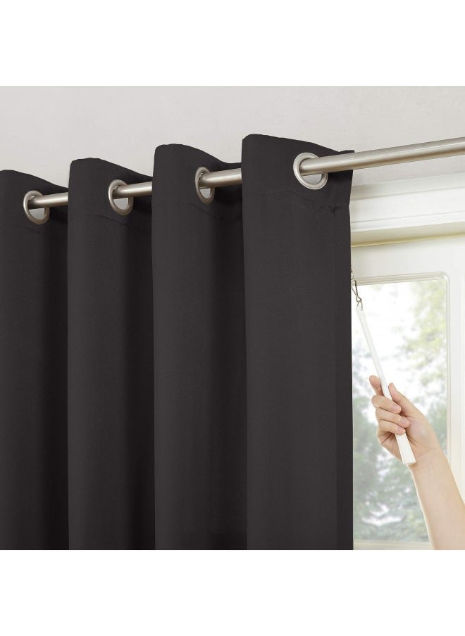 Sun Zero Easton Extra-Wide Blackout Grommet Sliding Patio Door Curtain Panel