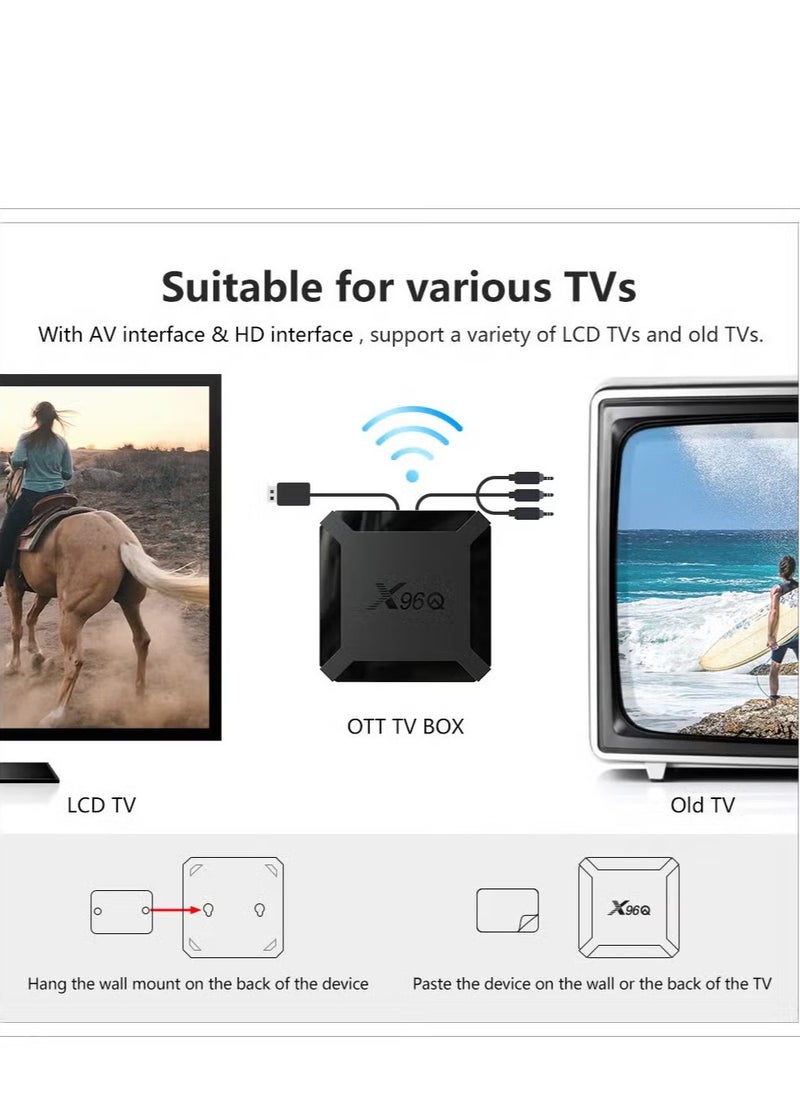 X96Q Android 10.0 TV Box – Allwinner H313 Quad-Core, 16GB Storage for Enhanced Streaming