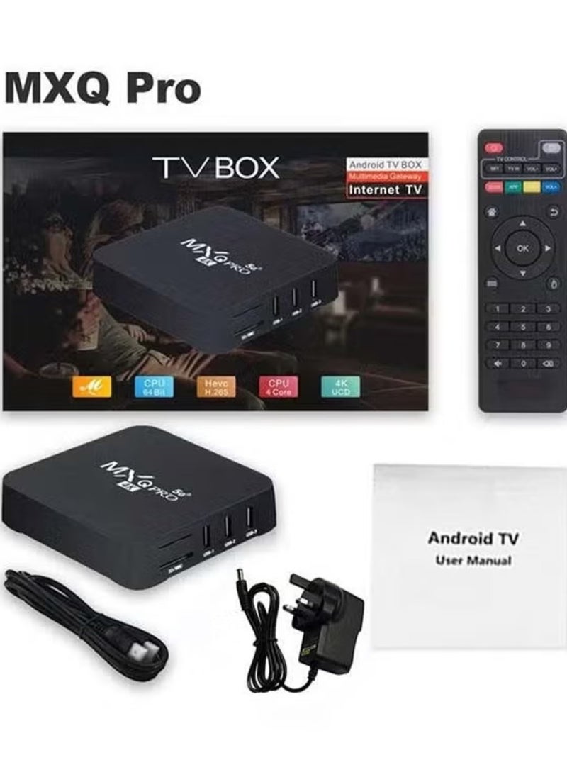 Android TV Box MXQPro 11.1 – High-Performance Streaming Media Player in Black