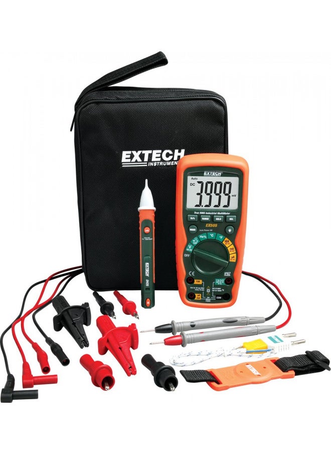 Extech EX505-K Heavy Duty Industrial MultiMeter Kit