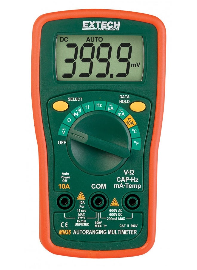 Extech MN36 Digital Mini MultiMeter,green