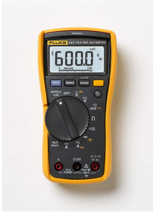 Fluke 117/323 Kit Multimeter and Clamp Meter Combo Kit For Residential And Commercial Electricians, AC/DC Voltage, AC Current 400 A, Includes Test Leads, TPAK And Carrying Case