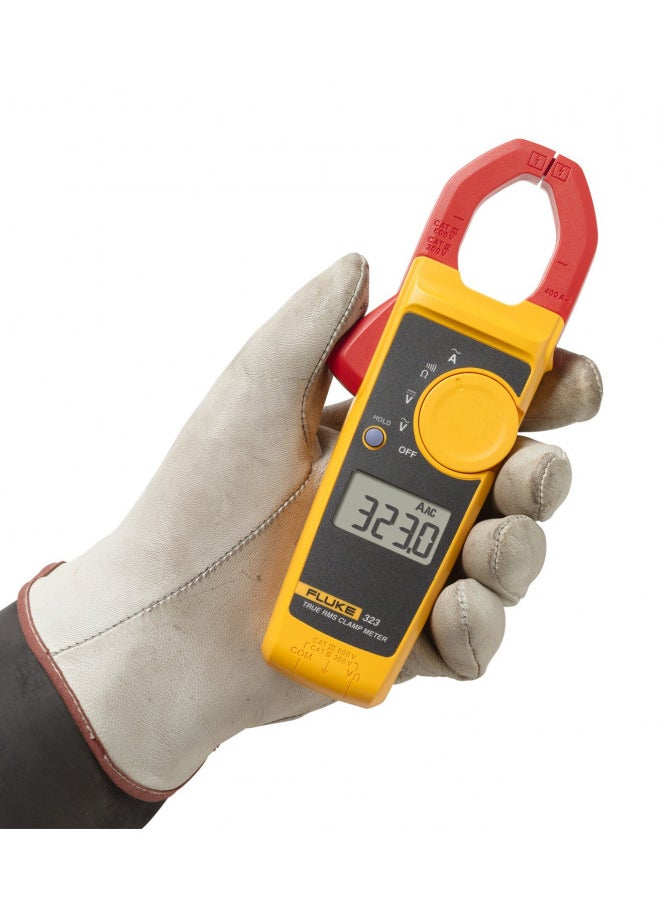 Fluke 323 Clamp Meter For Commercial/Residential Electricians, Measures AC Current To 400 A,Measures AC/DC Voltage To 600 V, Includes 2 Year Warranty And Soft Carrying Case,Multicolor,8