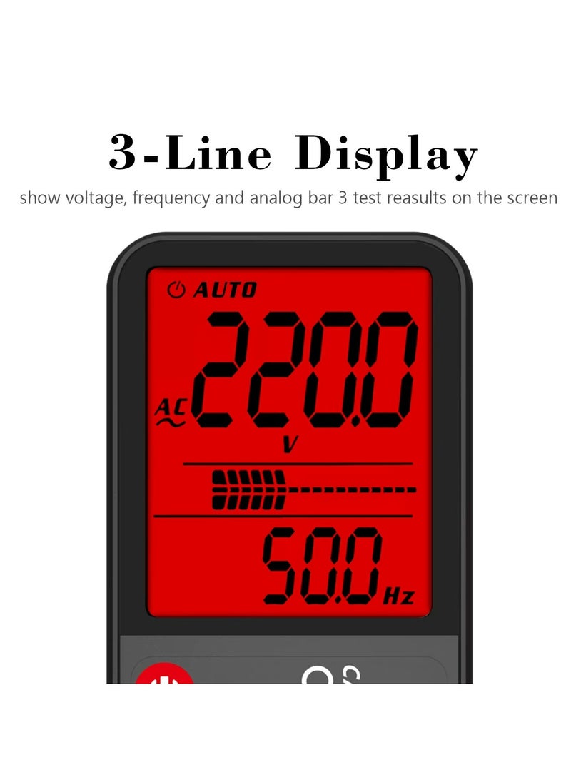 Professional USB Charging Digital Multimeter Auto Range Smart AC DC Voltage Tester Ohm Hz NCV True RMS Electrical Tools