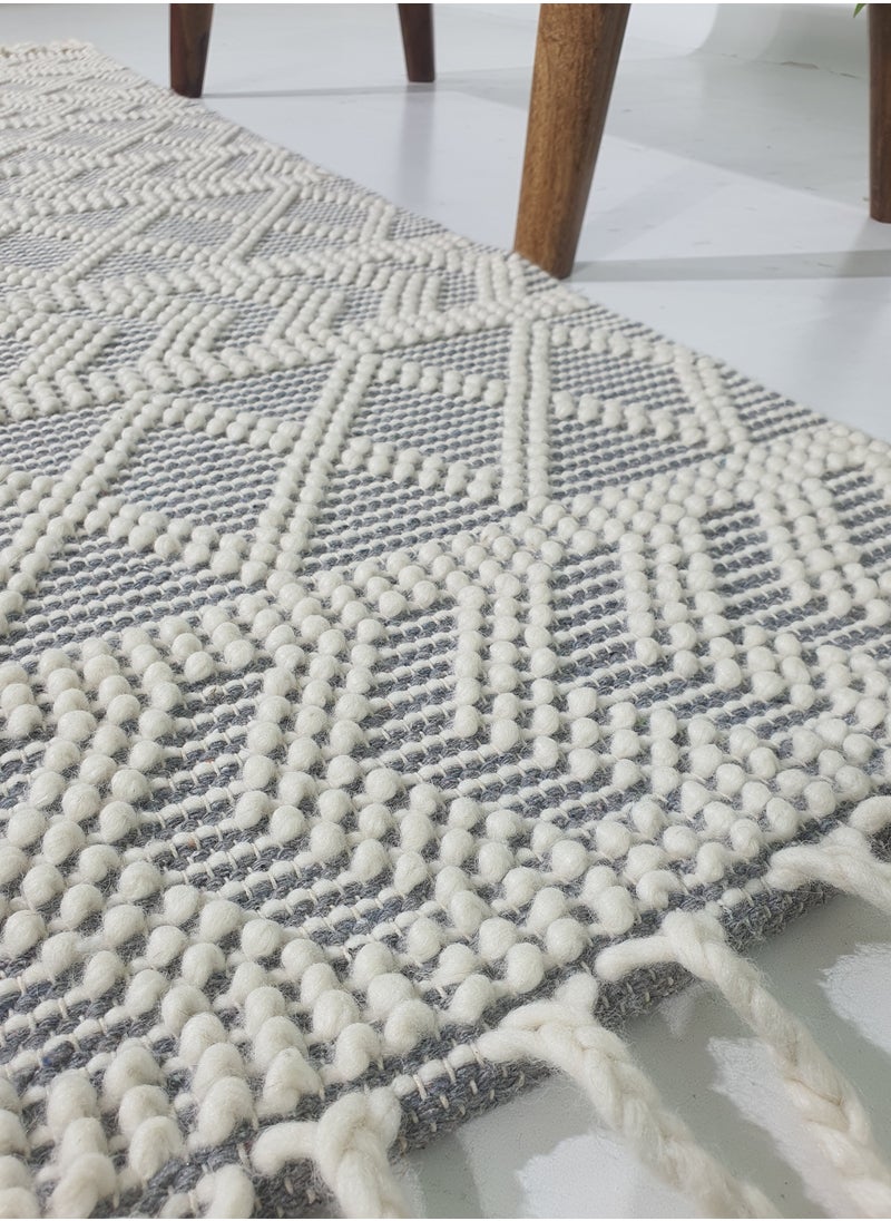 Handmade woven rug area rug for bedroom livig room carpet Woven rug natural and white color rug srn-015