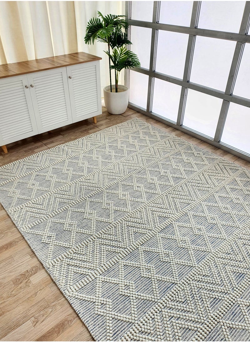 Handmade woven rug srn-021 Wool rug area rug for bedroom living room carpet Woven rug natural and white color rug