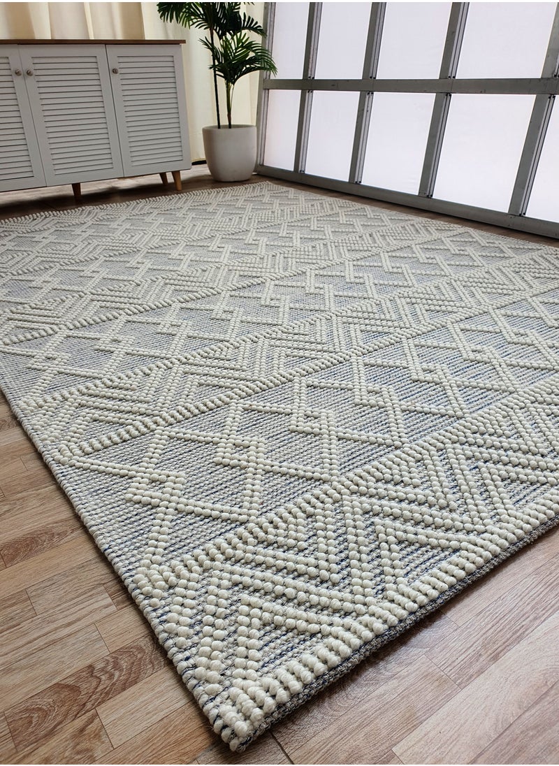 Handmade woven rug srn-021 Wool rug area rug for bedroom living room carpet Woven rug natural and white color rug