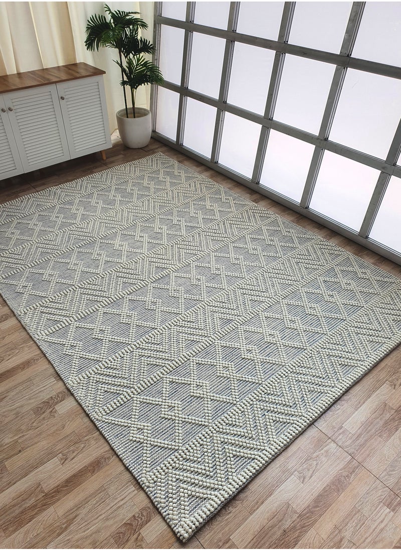 Handmade woven rug srn-021 Wool rug area rug for bedroom living room carpet Woven rug natural and white color rug