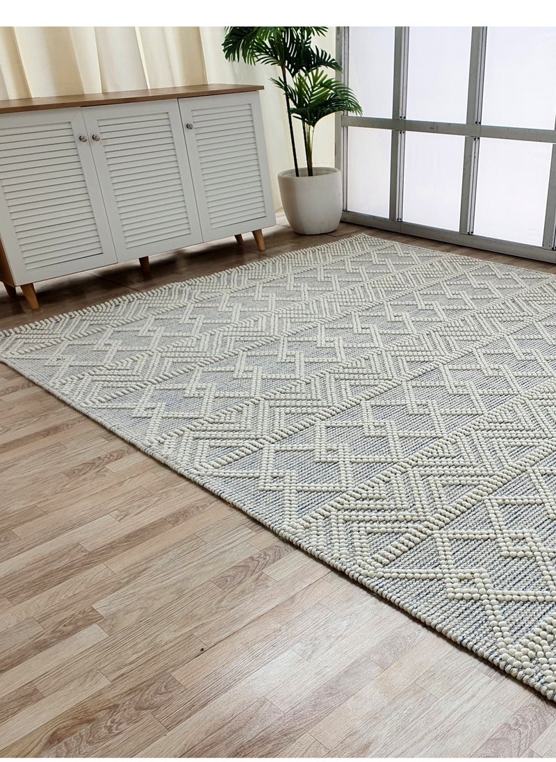 Handmade woven rug srn-021 Wool rug area rug for bedroom living room carpet Woven rug natural and white color rug