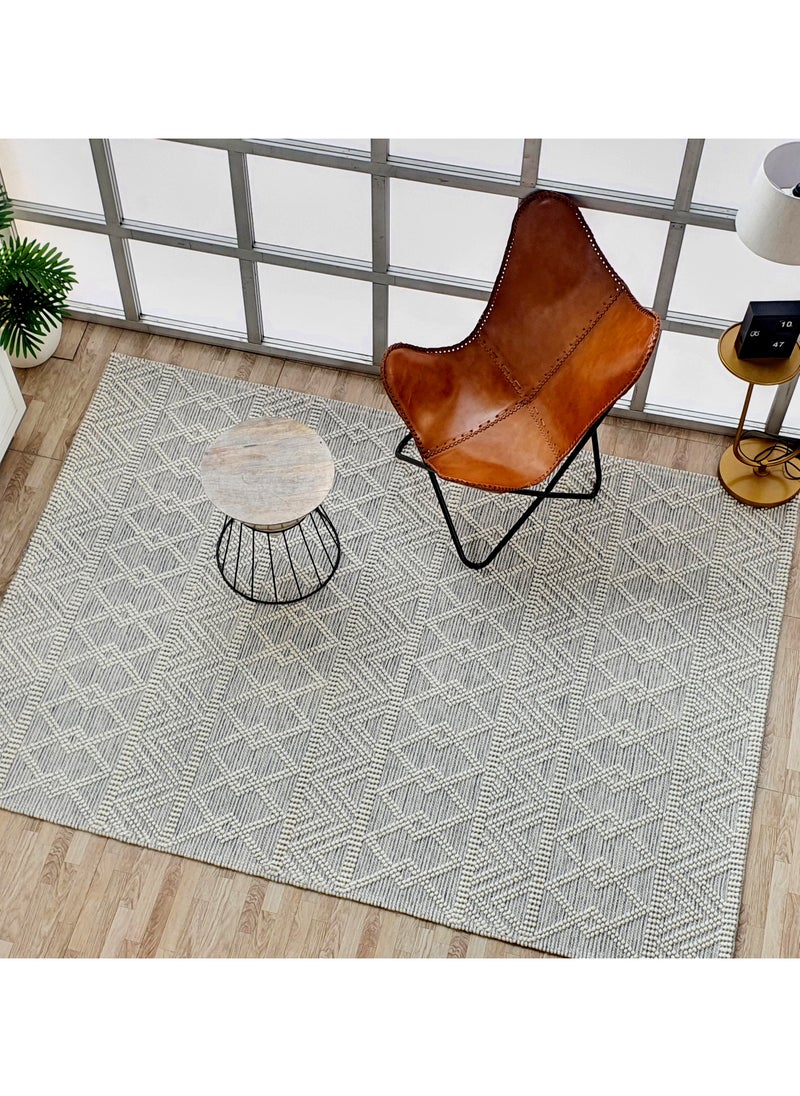 Handmade woven rug srn-021 Wool rug area rug for bedroom living room carpet Woven rug natural and white color rug