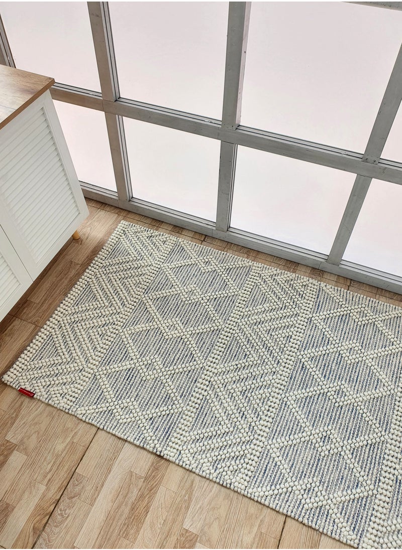 Handmade woven rug srn-021 Wool rug area rug for bedroom living room carpet Woven rug natural and white color rug