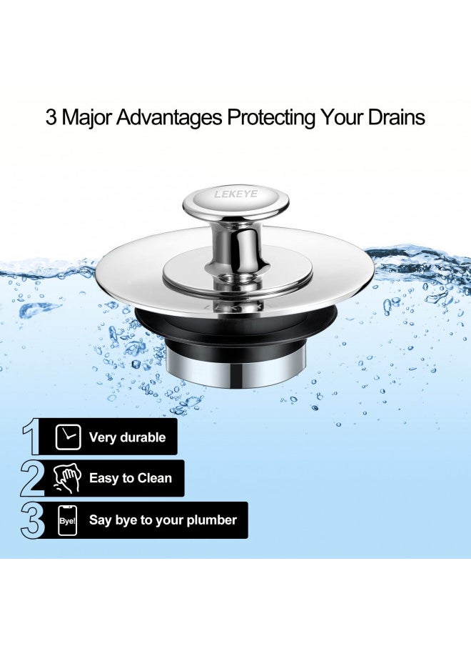 LEKEYE Bathtub Stopper | Bathroom Sink Stopper | Drain Stopper | for Bathtub and Bathroom Drains-1 Pack