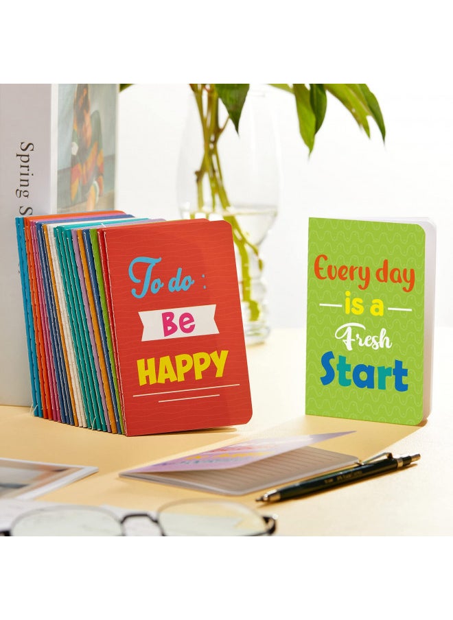 Zonon 24 Pcs Mini Colorful Notebooks Bulk Gifts, Funny Motivational Journals Notepads Inspirational Notepads Kids Small Pocket Notebook Teacher School Office Prizes Travel(Colorful Style)