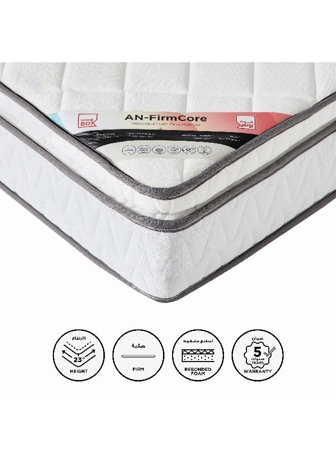 AN-FirmCore Pillow Top Rebonded Foam Firm Single Mattress 90 x 190 x 24 cm