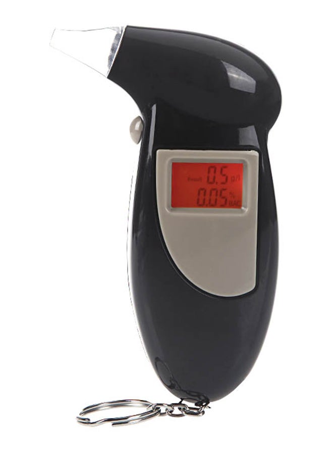 Digital LCD Backlit Display Breath Alcohol Tester Black 0.068kg