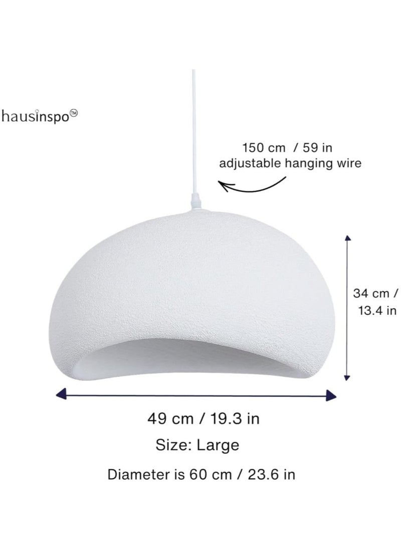 Nordic Minimalist Oval Pendant Light White Color