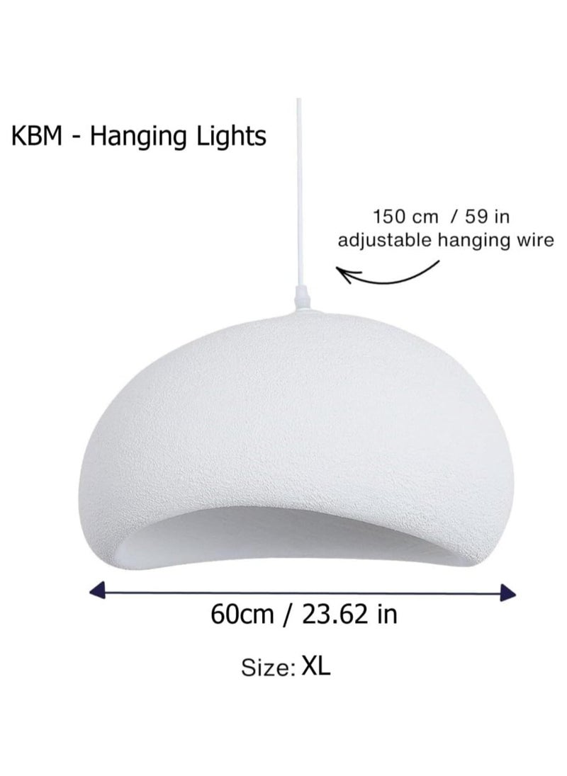 Nordic Minimalist Oval Pendant Light White Color