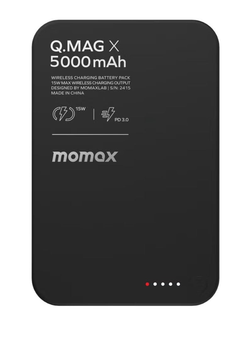 Q.MAG X 5000 mAh Wireless Magnetic Battery Pack USB-C Up to 20W PD Output