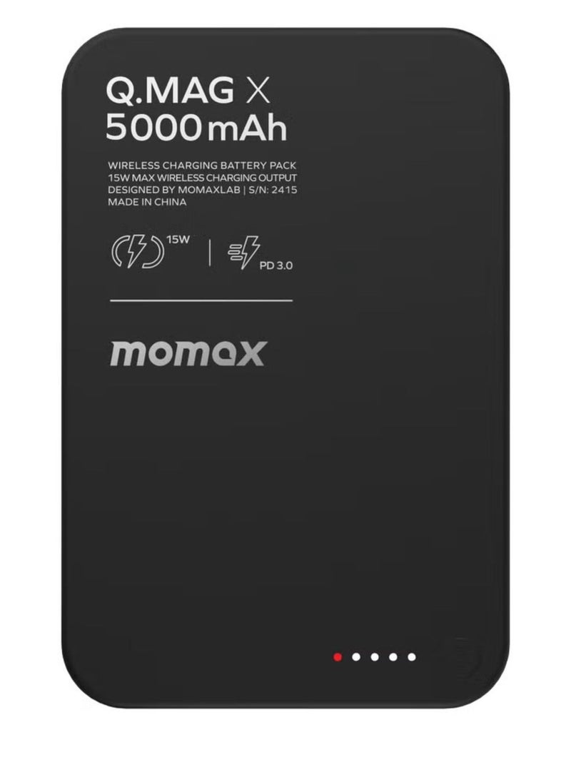 Q.MAG X 5000 mAh Wireless Magnetic Battery Pack USB-C Up to 20W PD Output