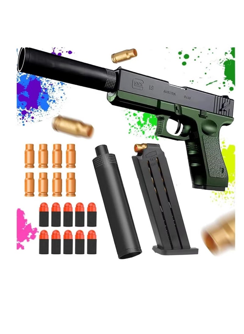 Realistic Toy Gun for Boys with Ejecting Magazine Cool Cap Gun Pistol for Fun & Training Play, Unique Gift for Kids