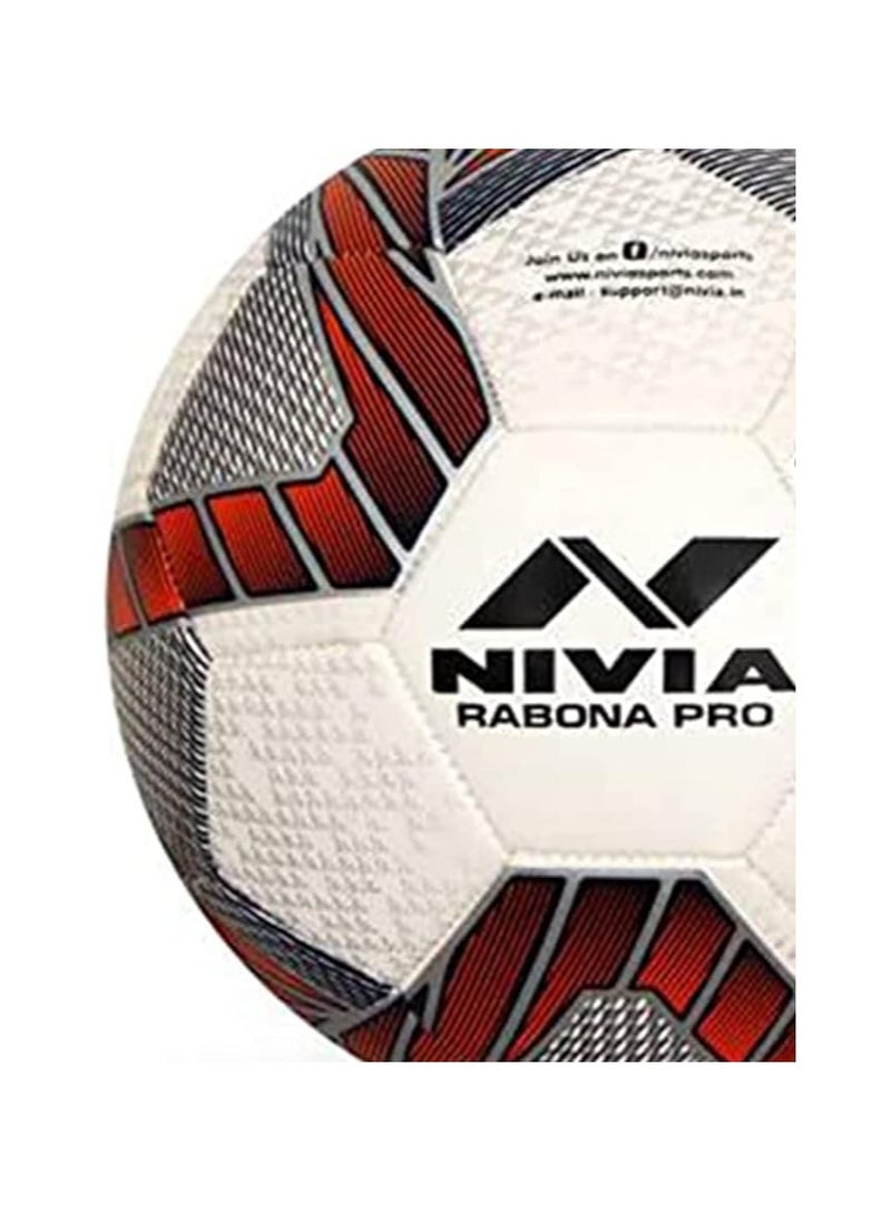 Rabona Pro Football, 32 Panel, Glossy TPU Stitched, Suitable for Soft & Dry Ground, Hard Ground with Grass & Artificial Turf, International Match Ball