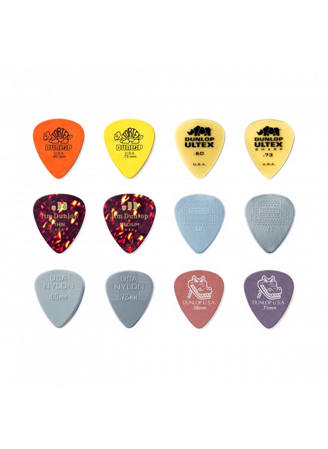 Dunlop Pick Variety Pack, Assorted, Light/Medium, 12/Player's Pack