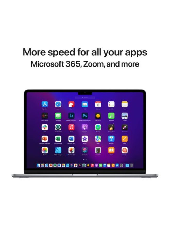 MacBook Air MC7U4 13.6-Inch Display, Apple M2 chip with 8-core CPU and 8-core GPU Processor/16GB RAM/256GB SSD/macOS English/Arabic Space Grey