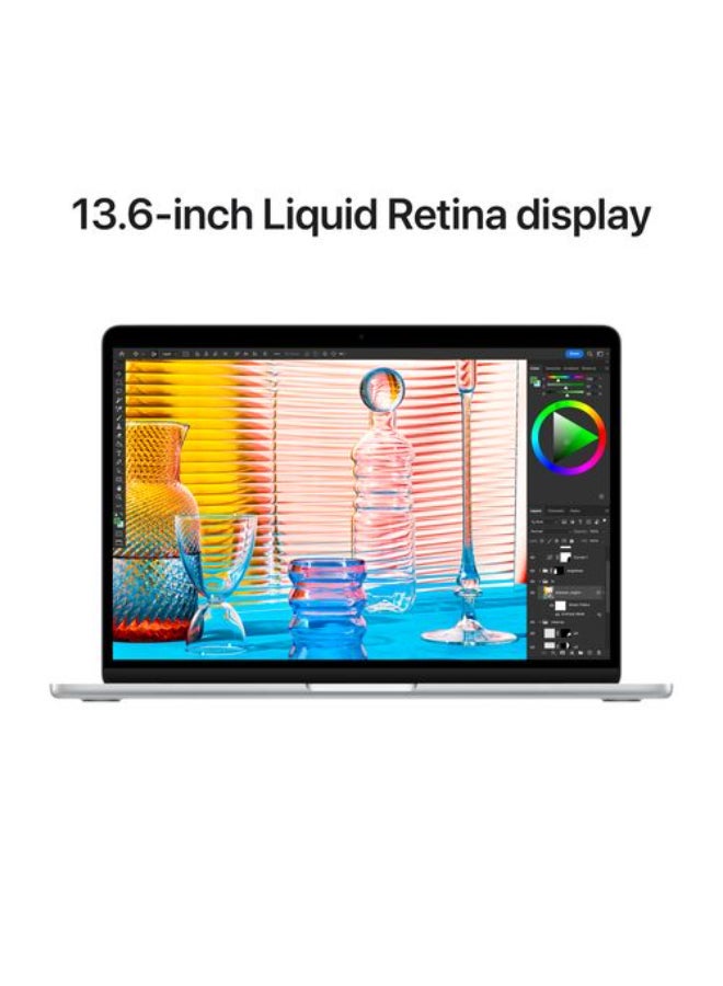 MacBook Air MC7U4 13.6-Inch Display, Apple M2 chip with 8-core CPU and 8-core GPU Processor/16GB RAM/256GB SSD/macOS English/Arabic Space Grey