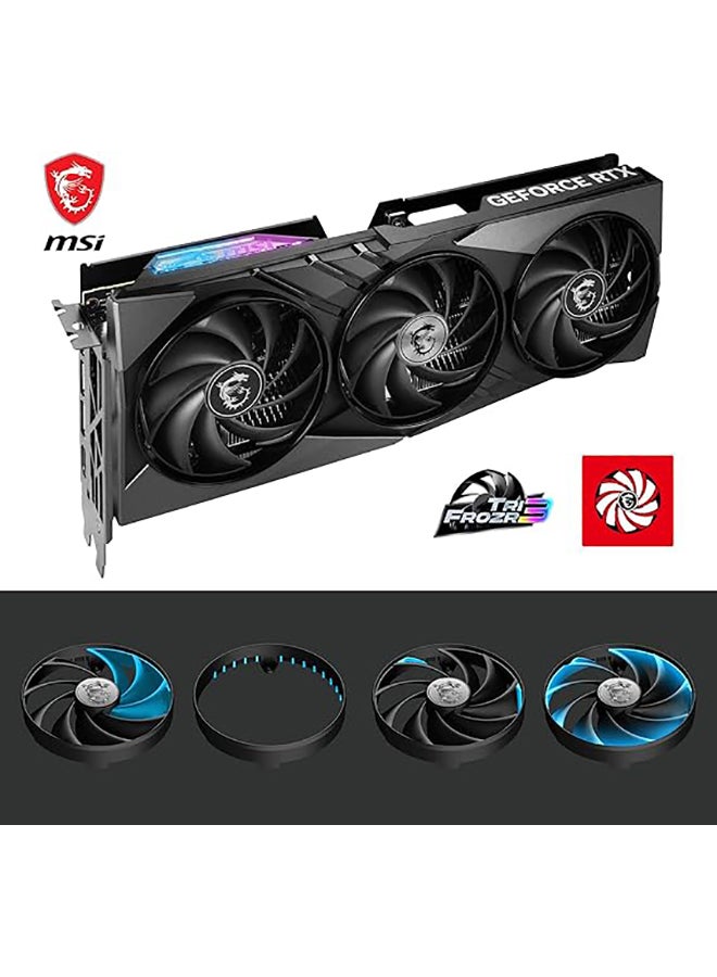 GeForce RTX 4060 Ti Gaming X Slim Graphics Card, 16GB GDDR6 128-bit Memory, 2670 MHz Boost Clock, 18 Gbps Memory Speed, 4352 CUDA Cores, PCI E Gen 4 x 8, HDMI / DP Ports | 912-V517-002 Black