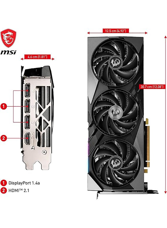 GeForce RTX 4060 Ti Gaming X Slim Graphics Card, 16GB GDDR6 128-bit Memory, 2670 MHz Boost Clock, 18 Gbps Memory Speed, 4352 CUDA Cores, PCI E Gen 4 x 8, HDMI / DP Ports | 912-V517-002 Black