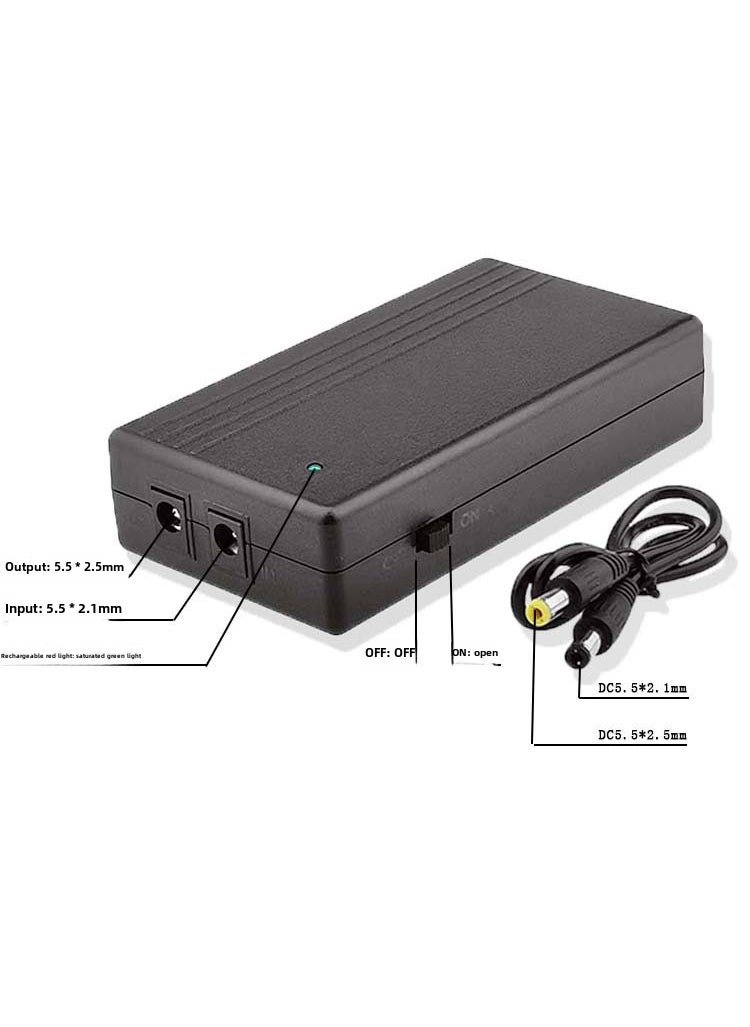 5V9V12V router cat ups uninterruptible power supply monitoring power outage continuous power charging treasure backup emergency power supply 12v1A 14.8WH = 4000 mA with 50cm standard cable