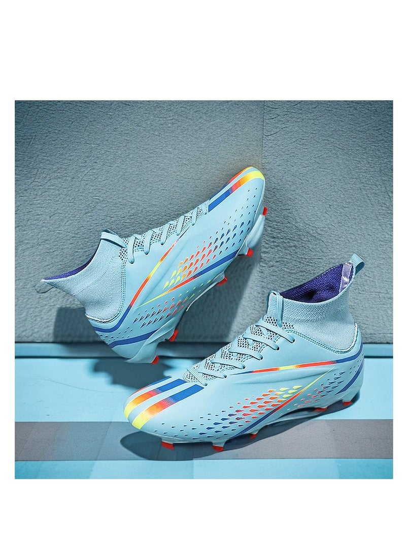 Spike Sneakers TF Training Shoes Football Shoes Non-slip (Spike Bright Moon)37