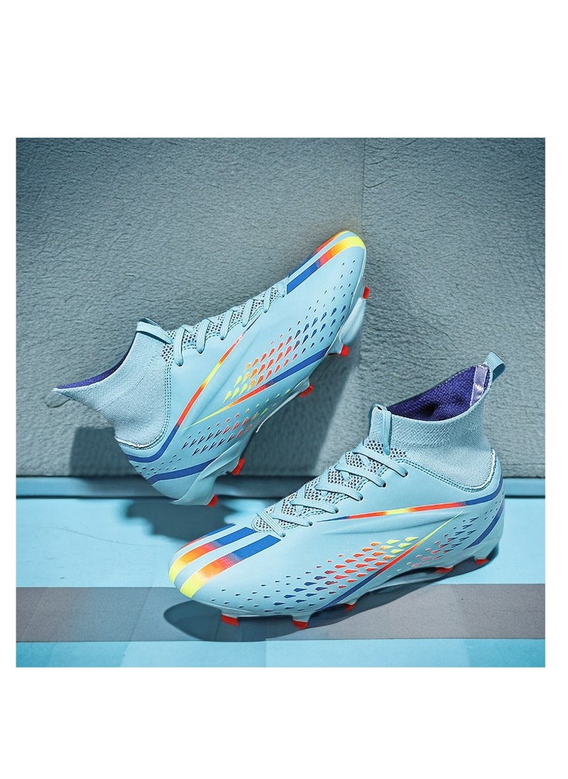 Spike Sneakers TF Training Shoes Football Shoes Non-slip (Spike Bright Moon)33