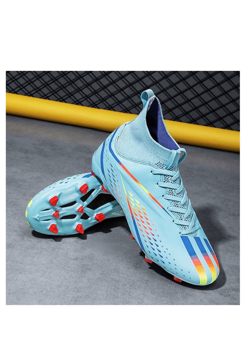 Spike Sneakers TF Training Shoes Football Shoes Non-slip (Spike Bright Moon)44