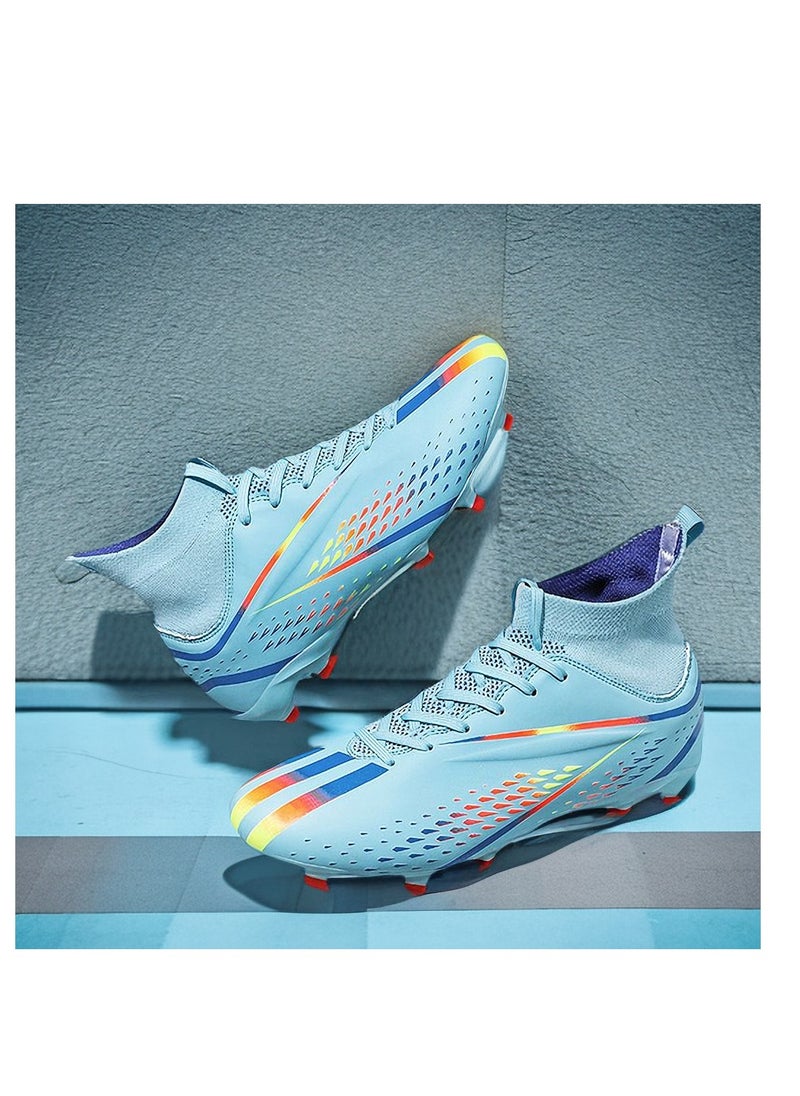 Spike Sneakers TF Training Shoes Football Shoes Non-slip (Spike Bright Moon)40