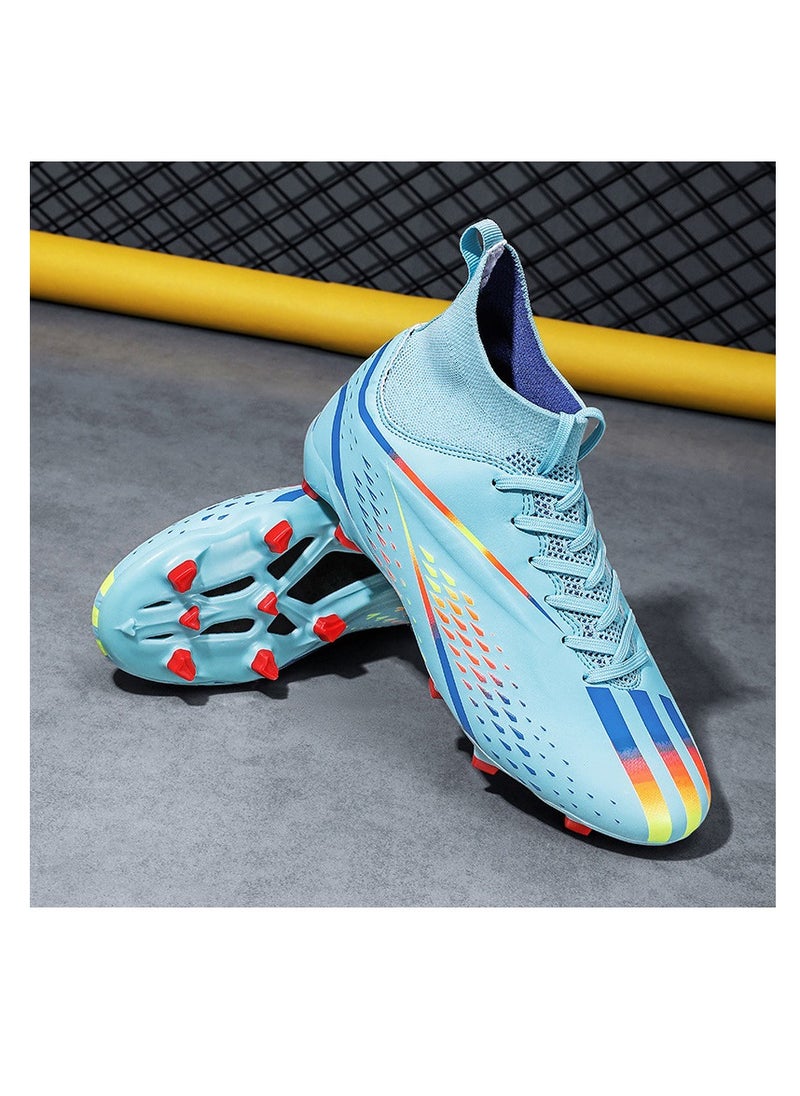 Spike Sneakers TF Training Shoes Football Shoes Non-slip (Spike Bright Moon)40