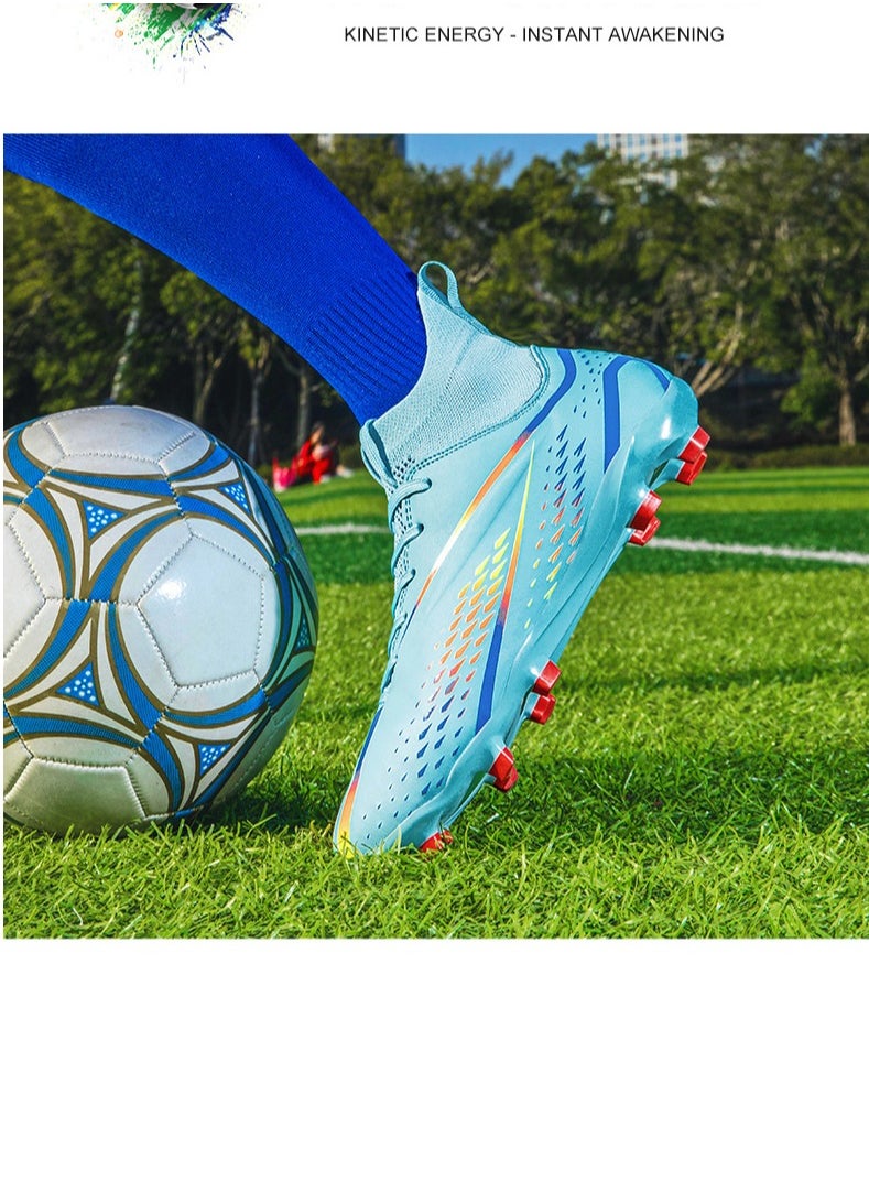 Spike Sneakers TF Training Shoes Football Shoes Non-slip (Spike Bright Moon)41