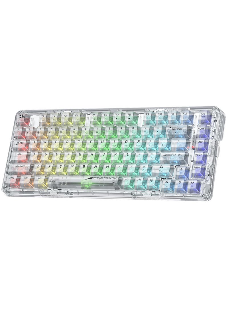 K649 PRO 78% Wireless Gasket RGB Gaming Keyboard ,Translucent Custom Switch