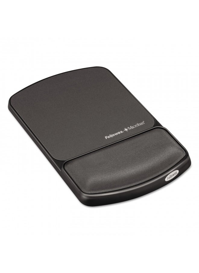 Fellowes 9175101 Gel Wrist Rest and Mouse Pad with Microban Product Protection - Graphite, 10.1 x 6.8 x 0.9 inches