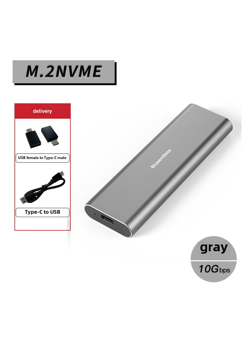 M.2 NVMe SSD Enclosure USB3.1 Gen2 Laptop External Case 2815N Gray free installation