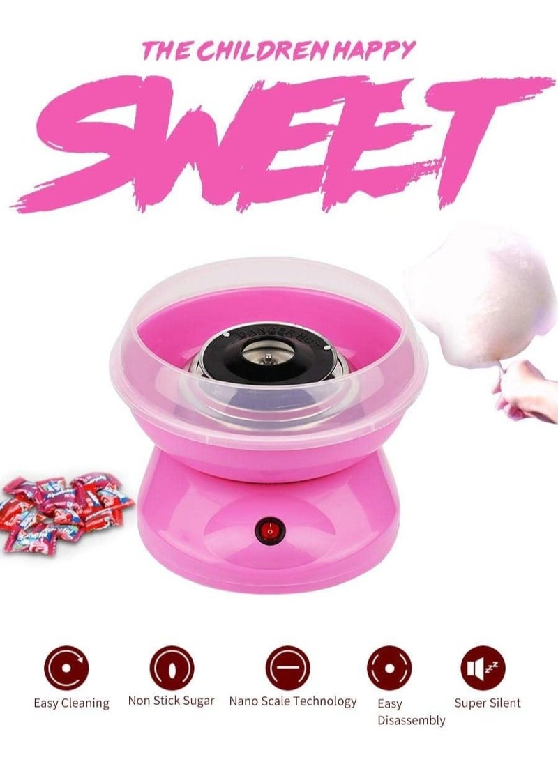 Cotton Candy Maker – Non-Stick, Easy-to-Clean, Quiet Household Machine (Pink)