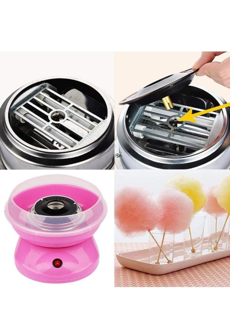 Cotton Candy Maker – Non-Stick, Easy-to-Clean, Quiet Household Machine (Pink)