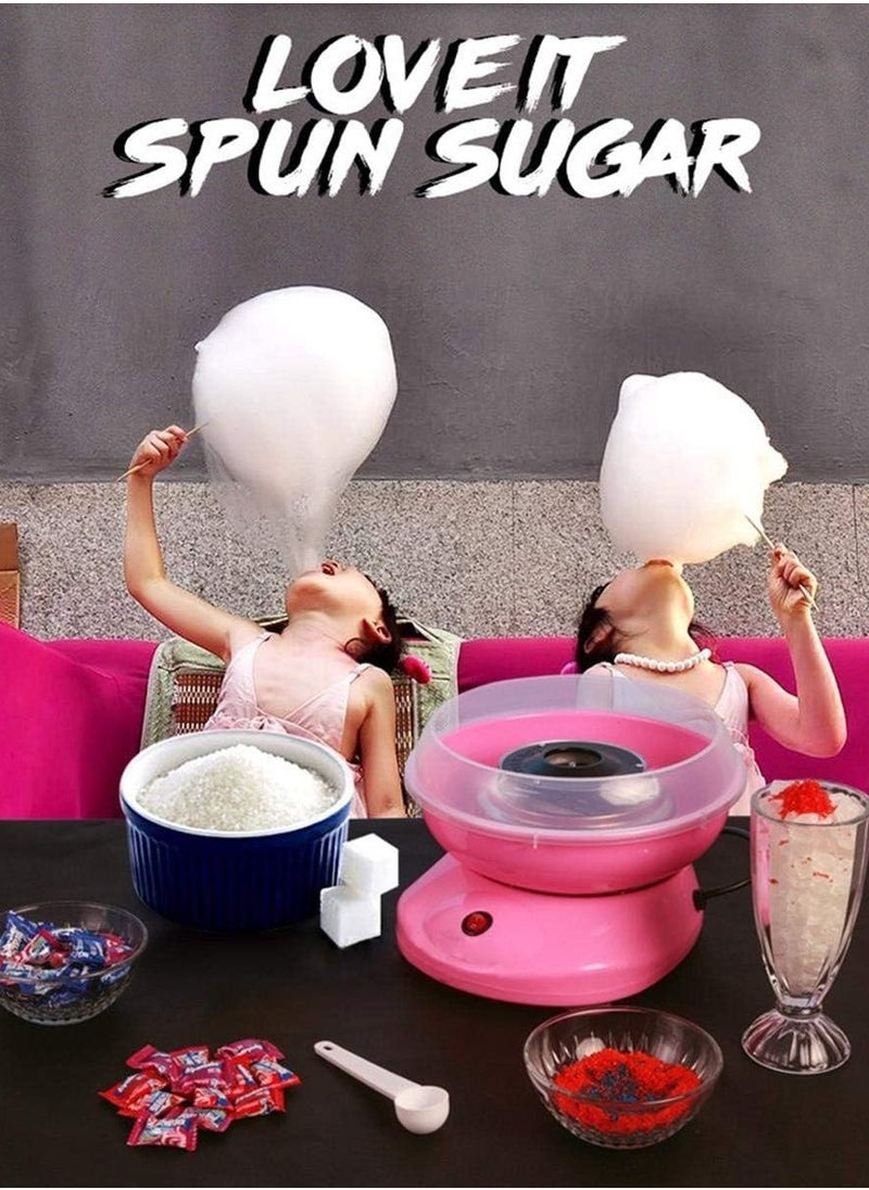 Cotton Candy Maker – Non-Stick, Easy-to-Clean, Quiet Household Machine (Pink)