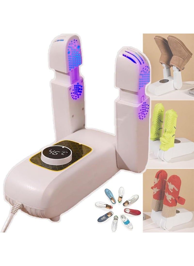 Electric Shoe Dryer, Deodoriser Shoe Warmer Device Retractable Foldable Shoe Dryer for All Types of Shoes,Boots,gloves etc Hot Air Circulation