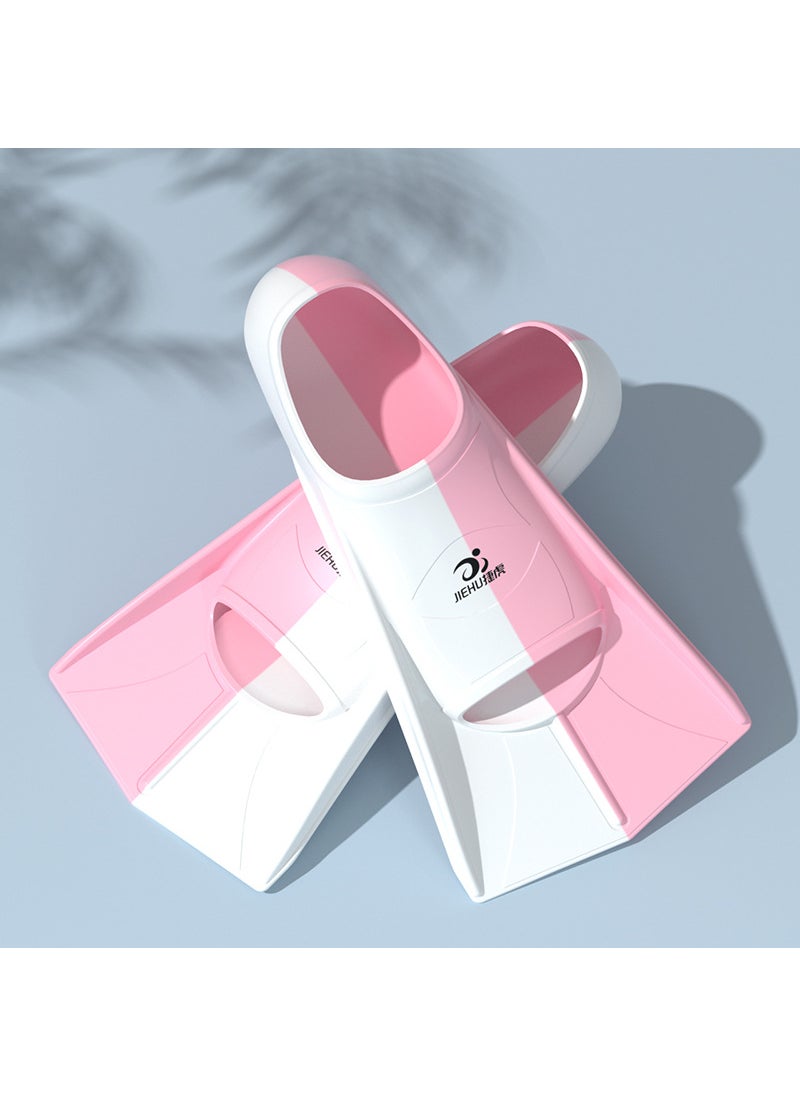 Professional Swim Fins Short Flippers Pink White